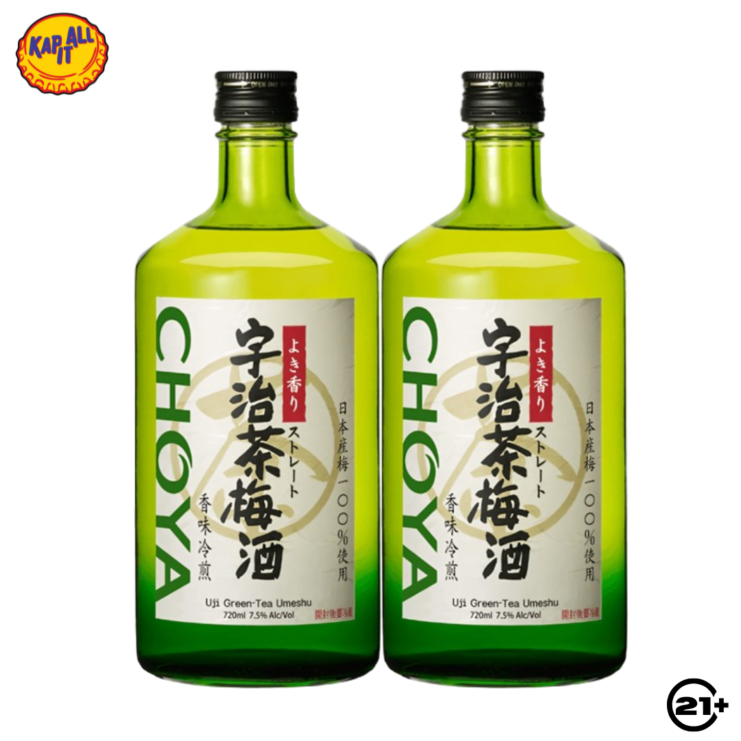 Twin Choya Umeshu Green Tea 720ml - 2 Bottles
