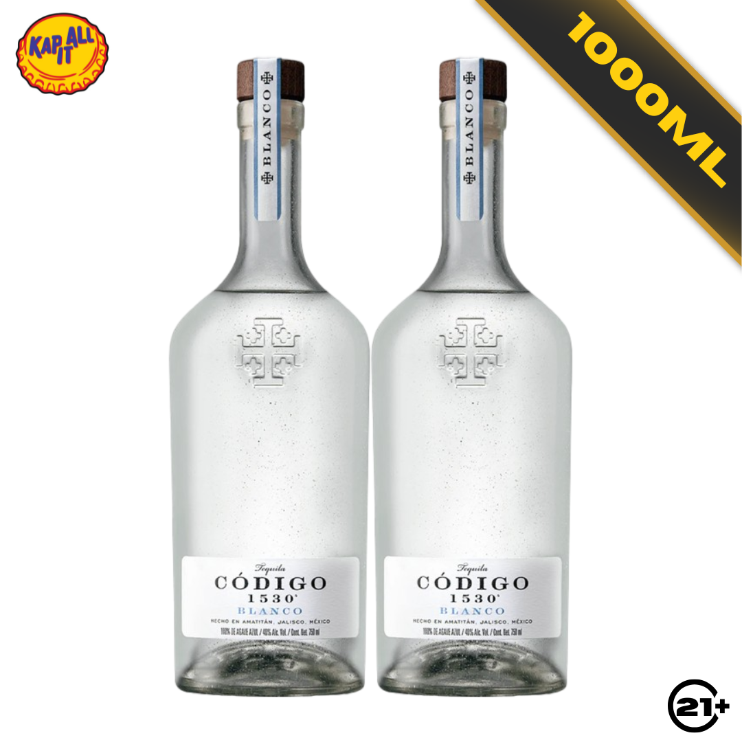 Twin Codigo Blanco Tequila 1L - 2 Bottles