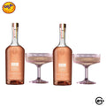 Twin Codigo 1530 Rosa Reposado Tequila 750ml + Glass + Box - 2 Bottles