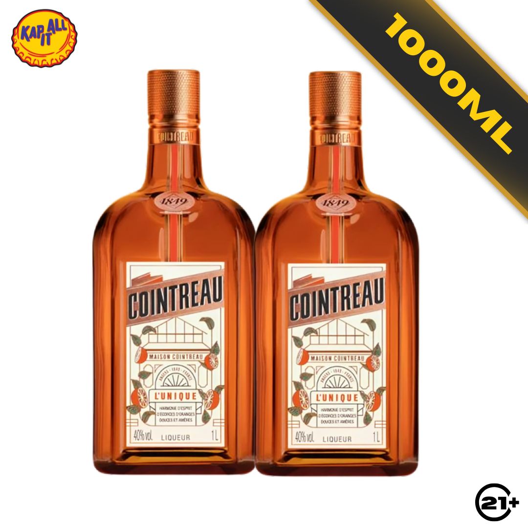 Twin Cointreau French Orange Liqueur 1L - 2 Bottles
