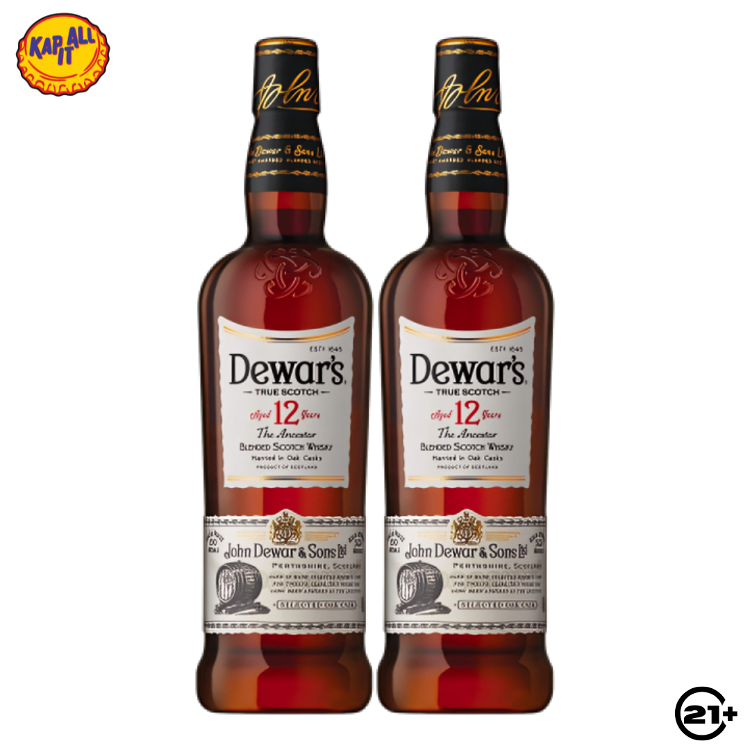 Twin Dewar's 12 YO Blended Scotch Whisky 750ml - 2 Bottles