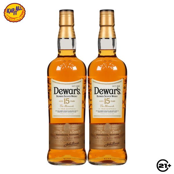 Twin Dewar's 15 YO Blended Whisky 750ml - 2 Bottles