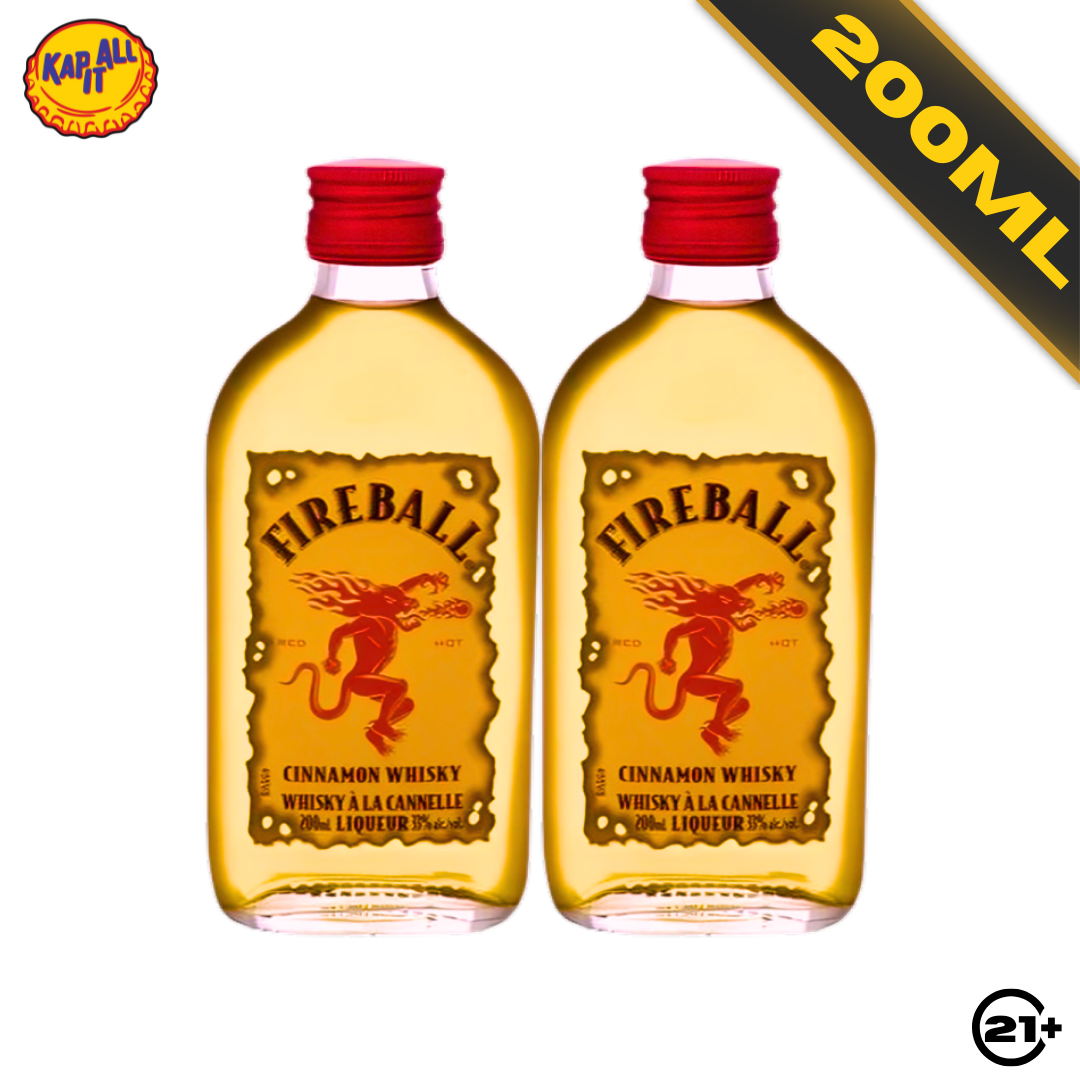 Twin Fireball Cinnamon Whisky 200ml - 2 Bottles