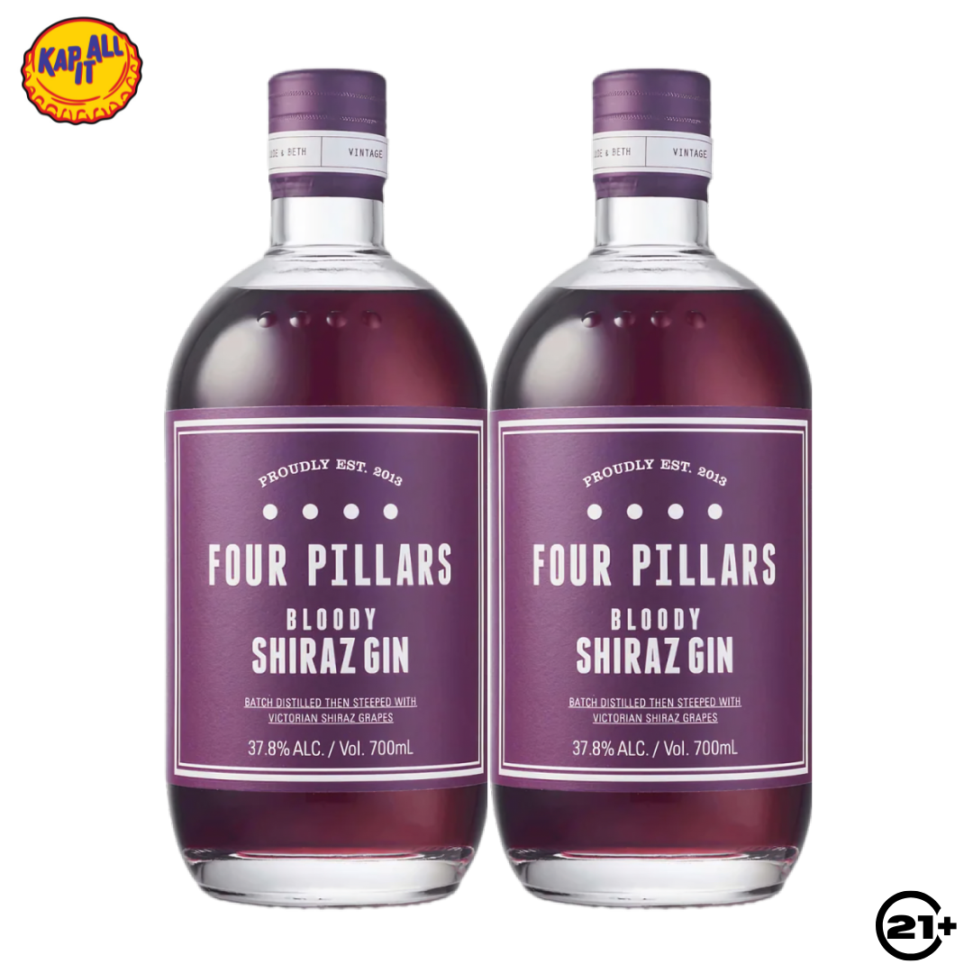 Twin Four Pillars Bloody Shiraz Gin 700ml - 2 Bottles