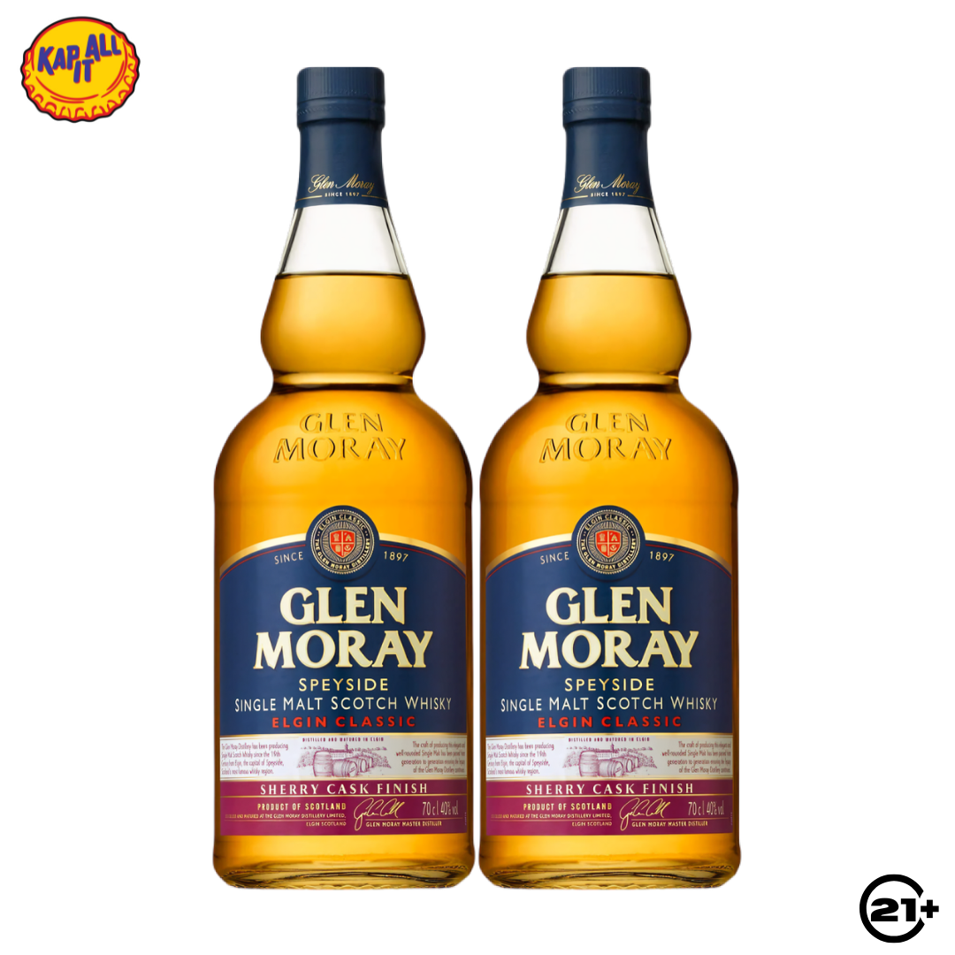 Twin Glen Moray Sherry Cask Single Malt Scotch Whisky 700ml - 2 Bottles