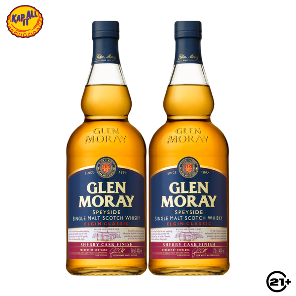 Twin Glen Moray Sherry Cask Single Malt Scotch Whisky 700ml - 2 Bottles