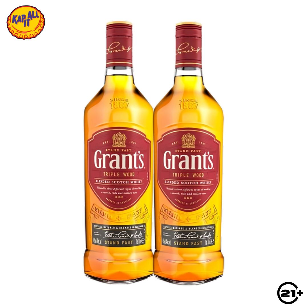 Twin Grant's Triple Wood Blended Scotch Whisky 700ml - 2 Bottles