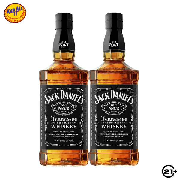 Twin Jack Daniel's No.7 Tennessee Whiskey 700ml - 2 Bottles