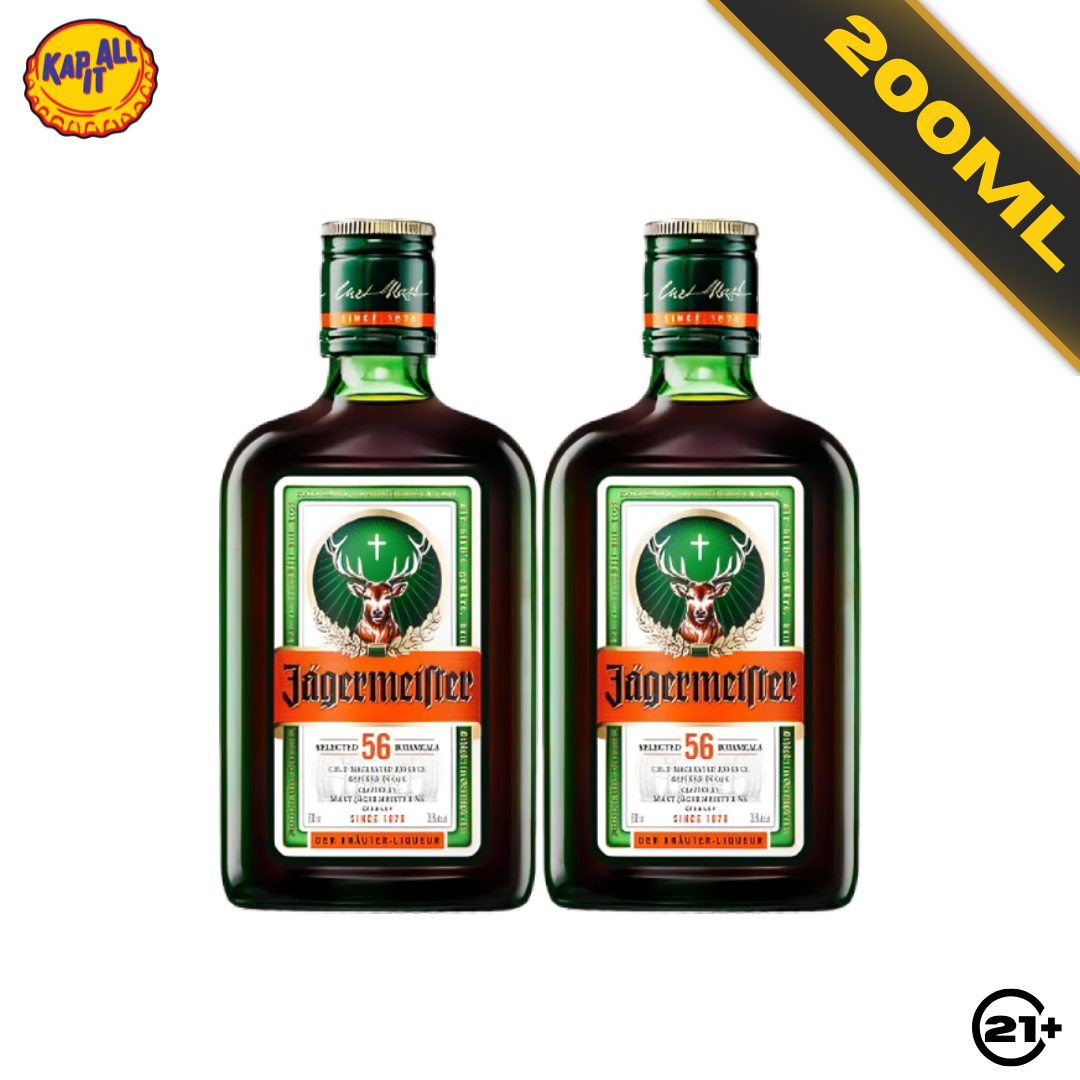 Twin Jagermeister German Liqueur 200ml - 2 Bottles
