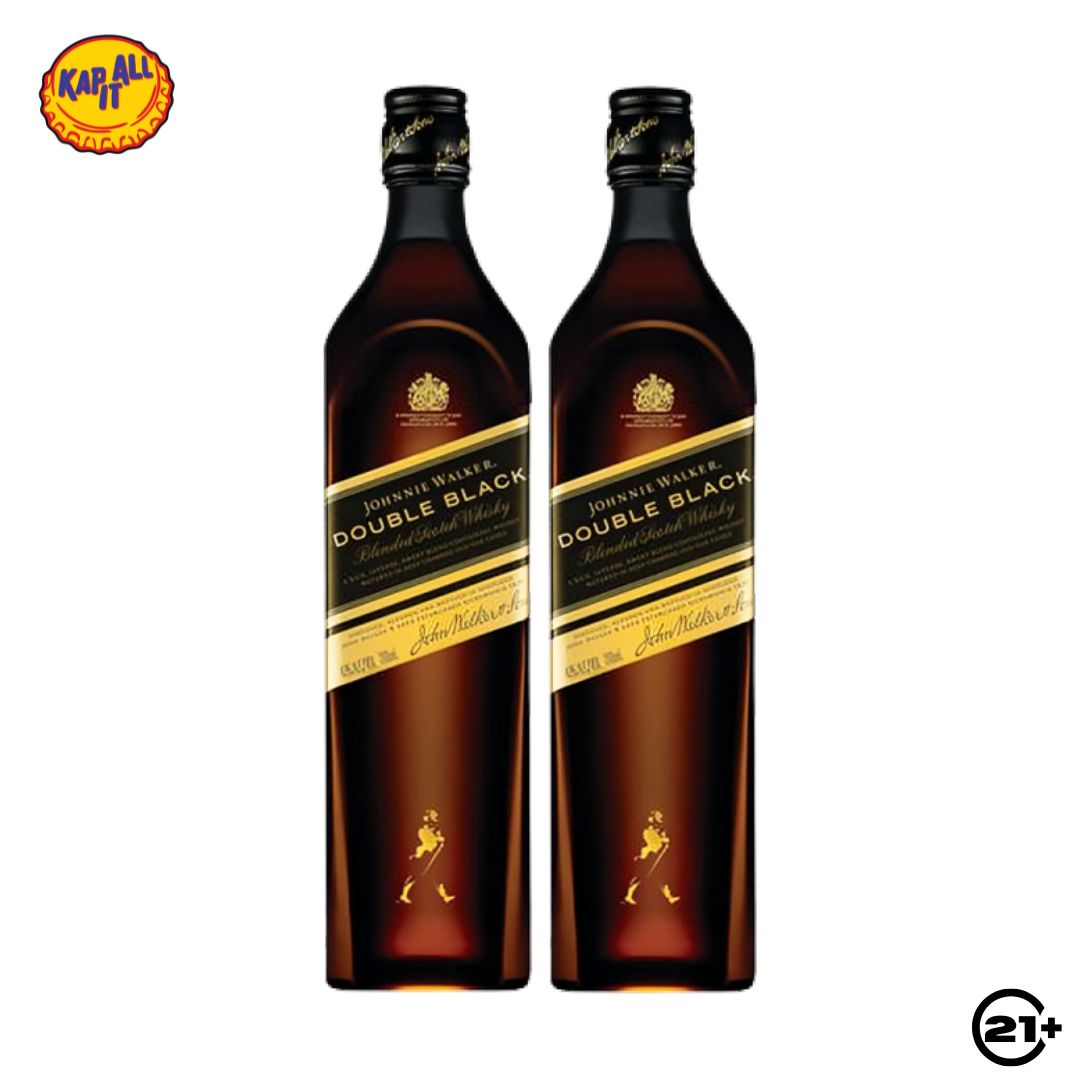 Twin Johnnie Walker Double Black 700ml - 2 Bottles