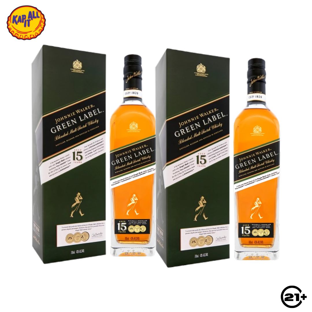 Twin Johnnie Walker Green Label 700ml - 2 Bottles