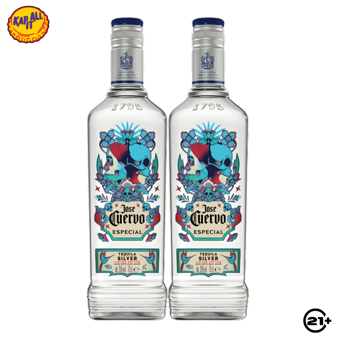 Twin Jose Cuervo Especial Silver Calavera 700ml - 2 Bottles