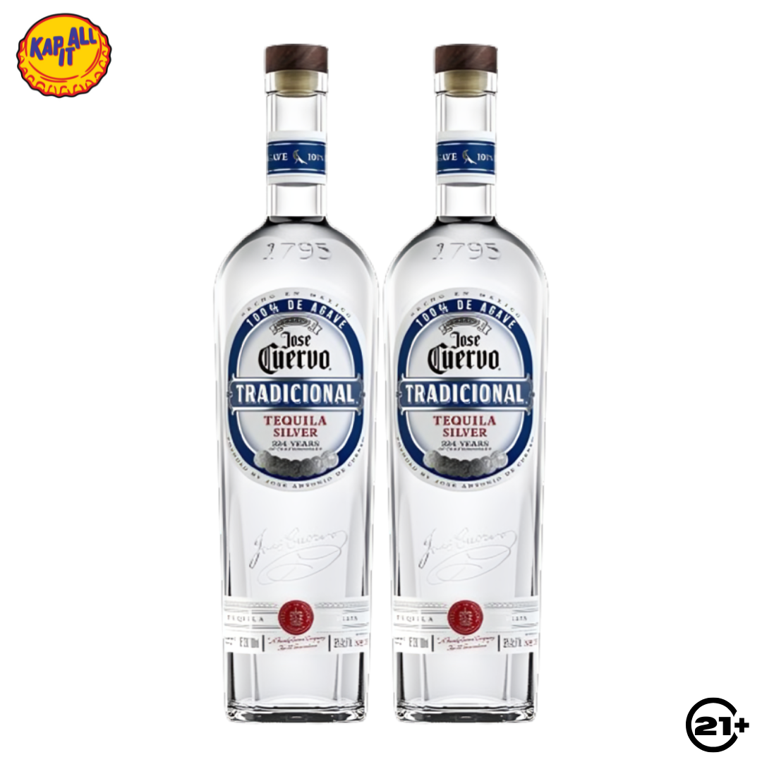 Twin Jose Cuervo Tradicional Silver Tequila 700ml - 2 Bottles