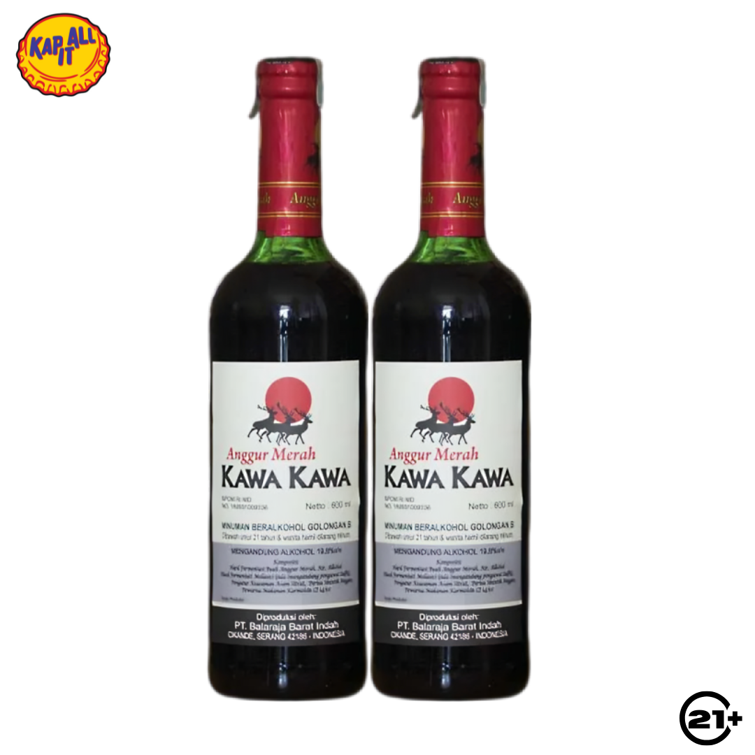 Twin Kawa Kawa Anggur Merah 600ml - 2 Bottles