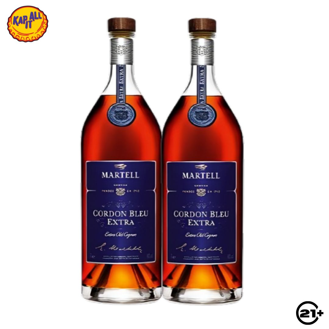 Twin Martell Cordon Bleu Extra Cognac 700ml - 2 Bottles