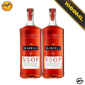 Paket Martell VSOP Red Barrel Cognac 1000ml - 2 Bottles