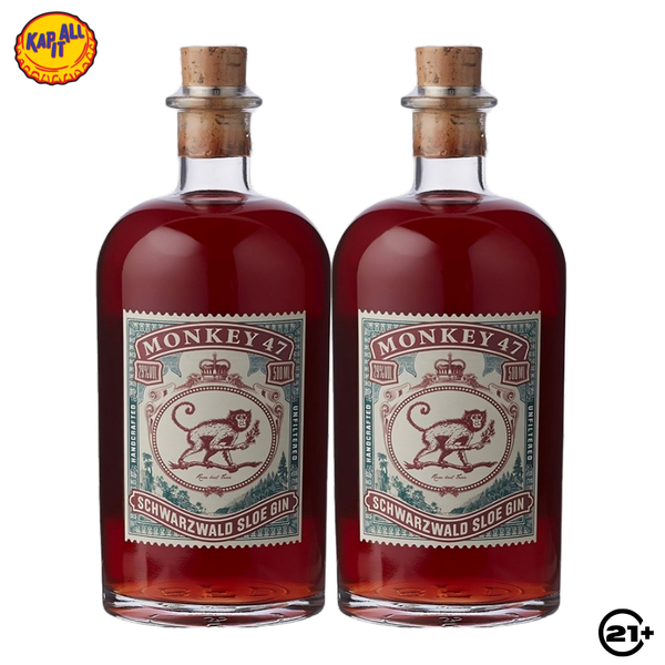 Twin Monkey 47 Schwarzwald Sloe Gin 500ml - 2 Bottles
