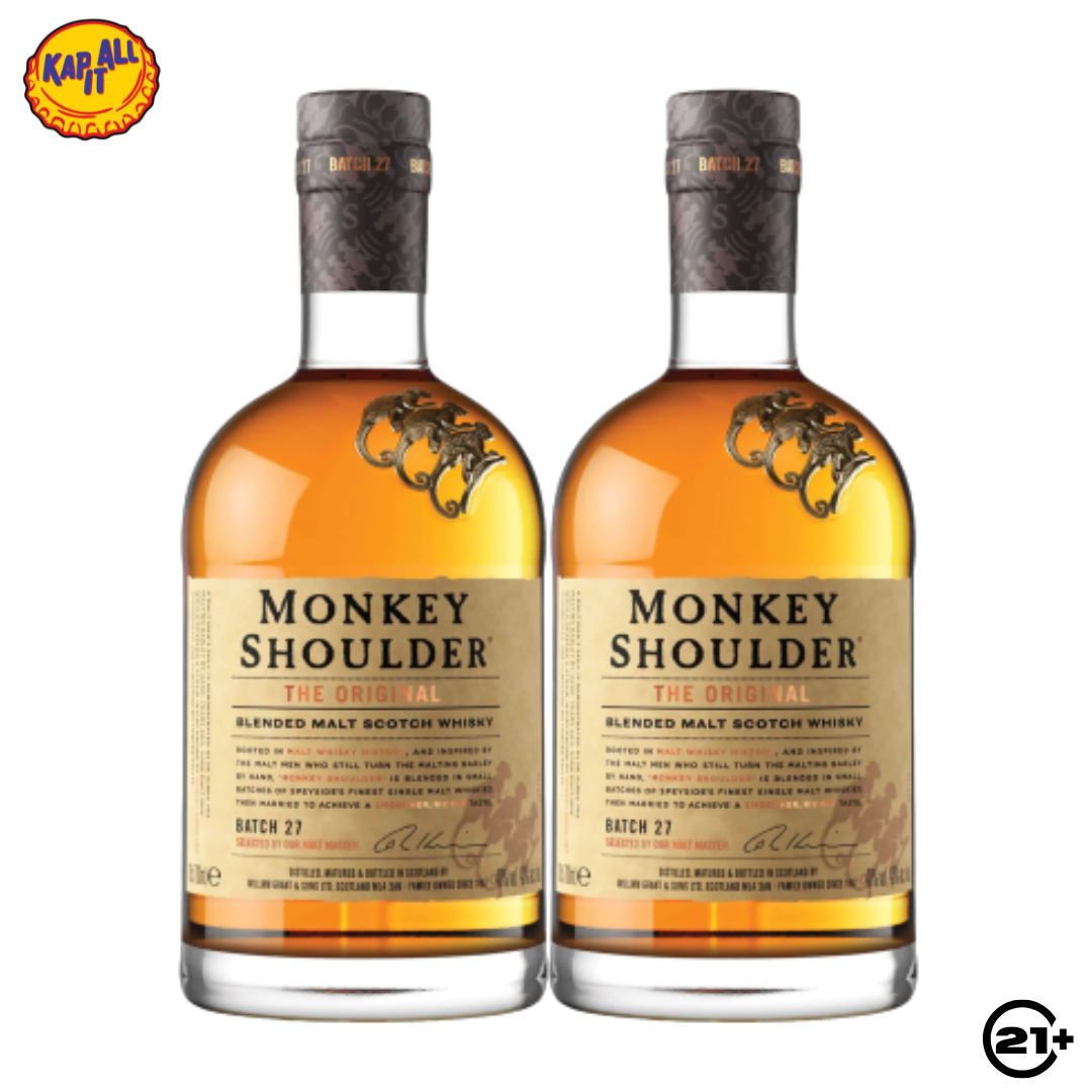 Paket Monkey Shoulder Blended Malt Scotch Whisky 700ml - 2 Bottles