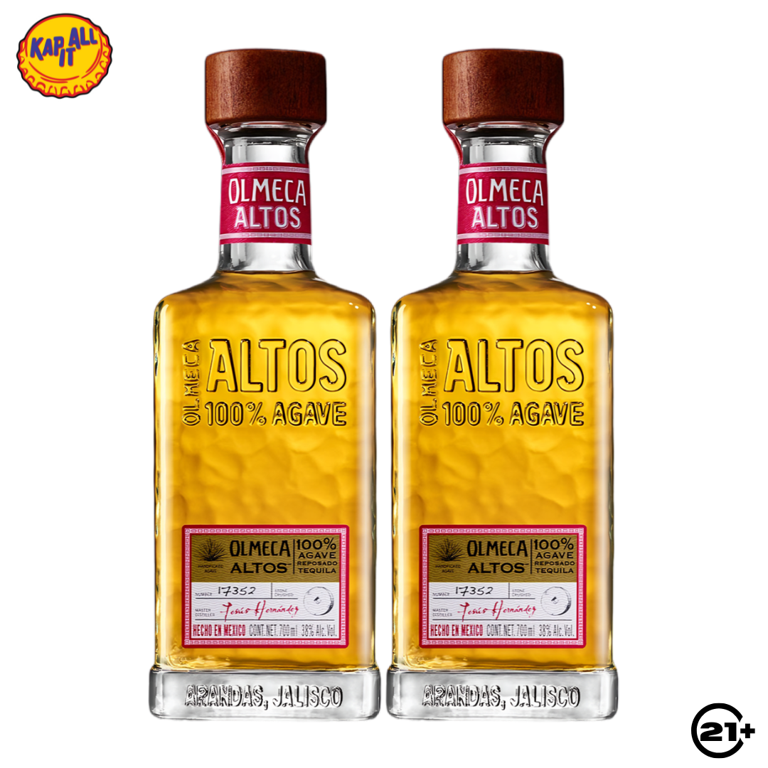 Twin Altos Tequila Reposado 700ml - 2 Bottles