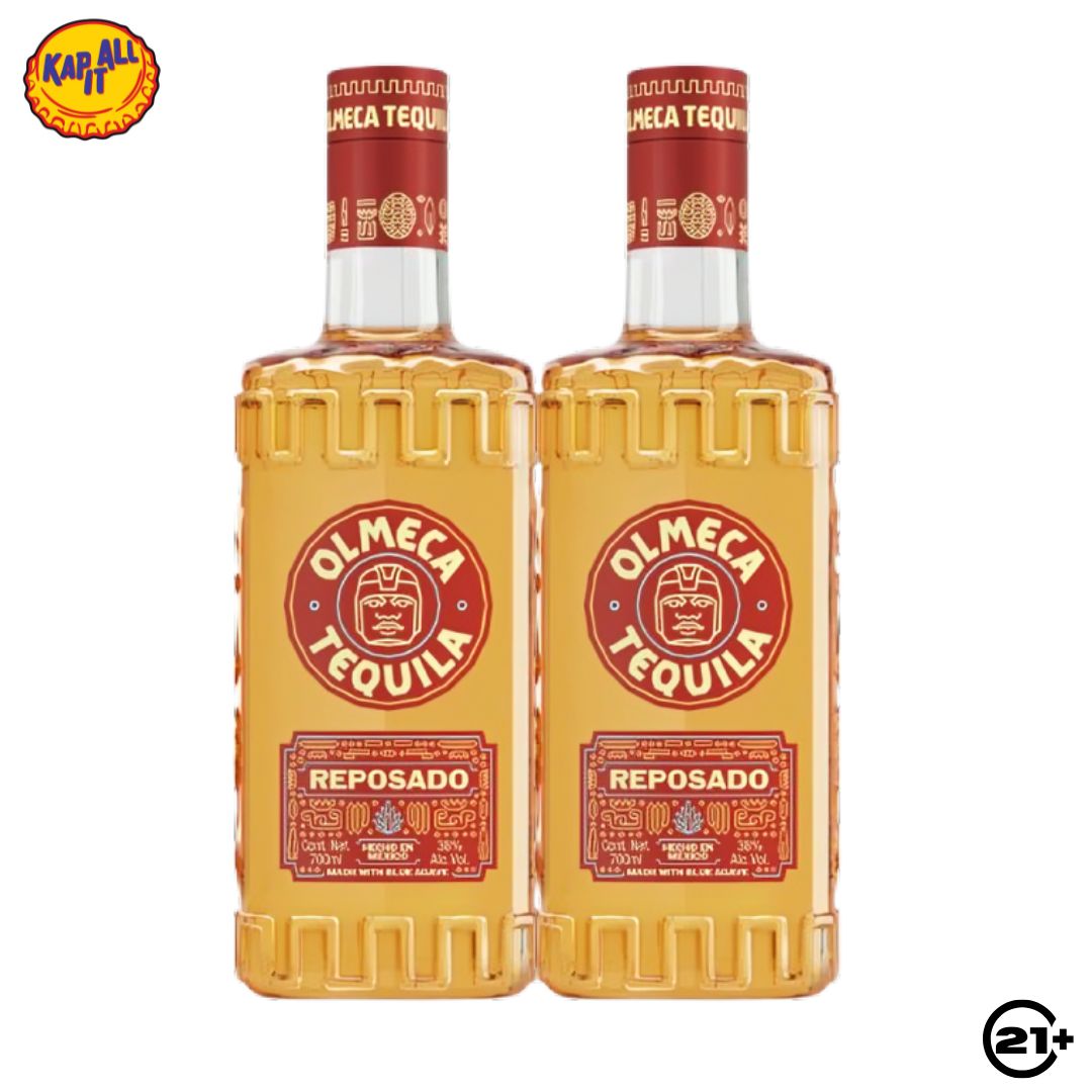 Twin Olmeca Tequila Reposado 700ml - 2 Bottles