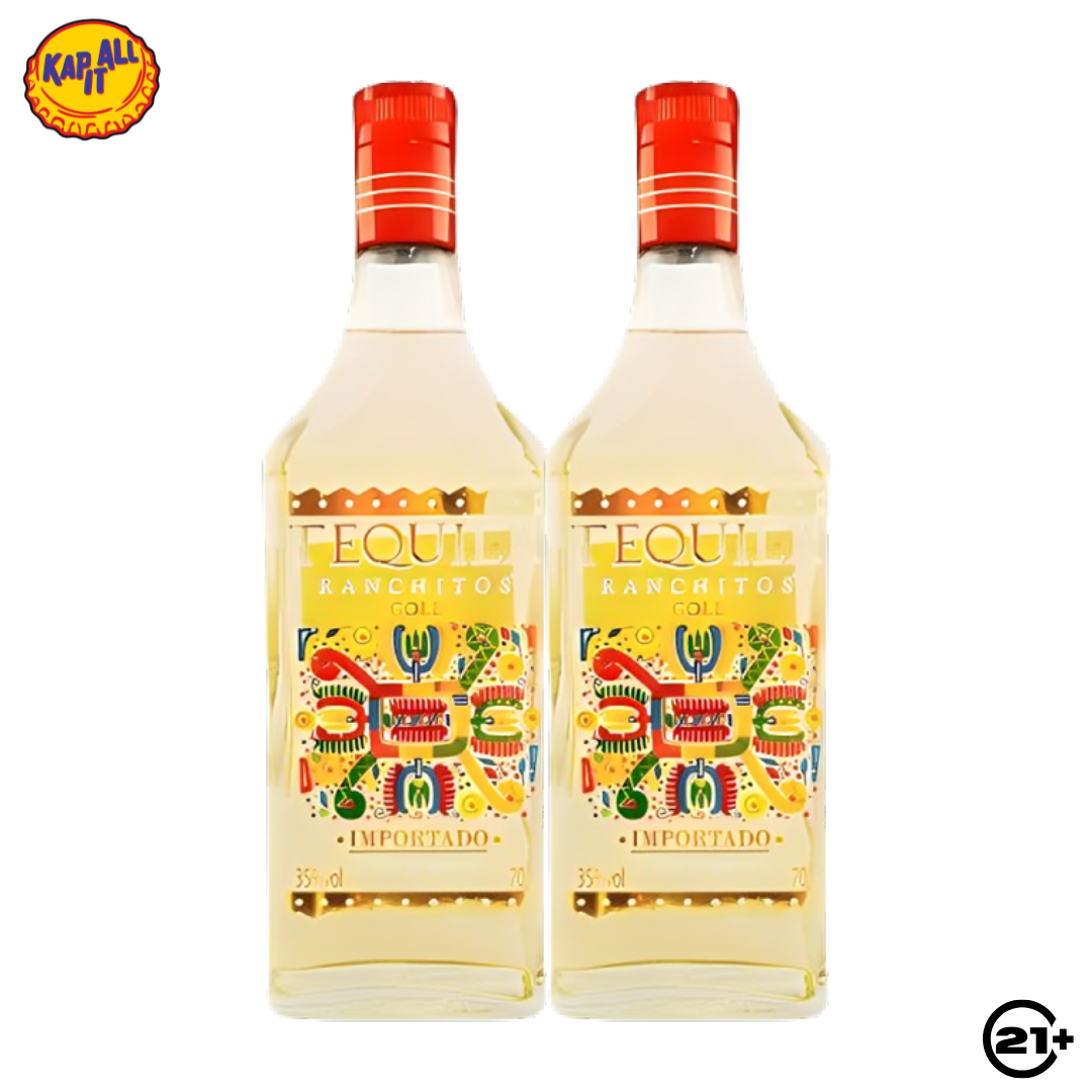 Twin Rachintos Tequila Oro 700ml - 2 Bottles