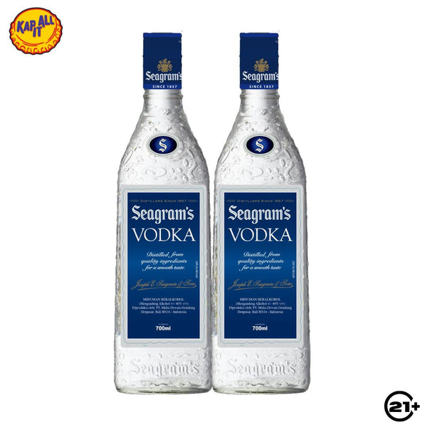 Twin Seagram's Extra Smooth Vodka 700ml - 2 Bottles
