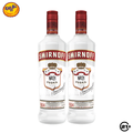 Twin Smirnoff Original Vodka Red 750ml - 2 Bottles