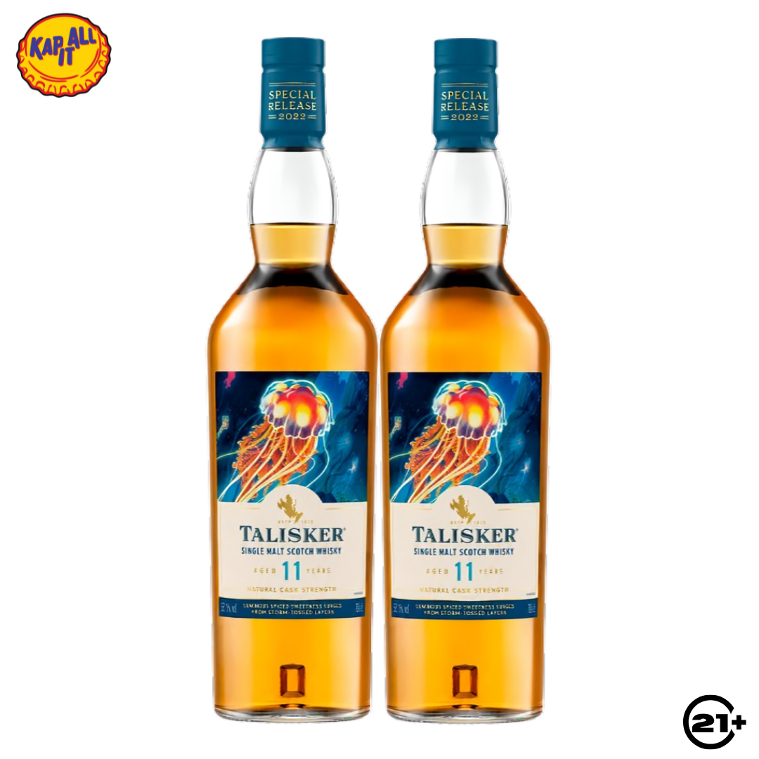 Twin Talisker 11 YO Single Malt Scotch Whisky 700ml - 2 Bottles