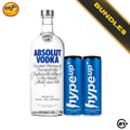 Tropical Protein Highball Kit - Absolut Vodka Original 750ml + 2 HypeUp Spark Coco With Vanilla 250ml