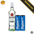 Tropical Protein Highball Kit - Bacardi Light Carta Blanca Superior White Rum 750ml + 2 HypeUp Spark Coco With Vanilla 250ml