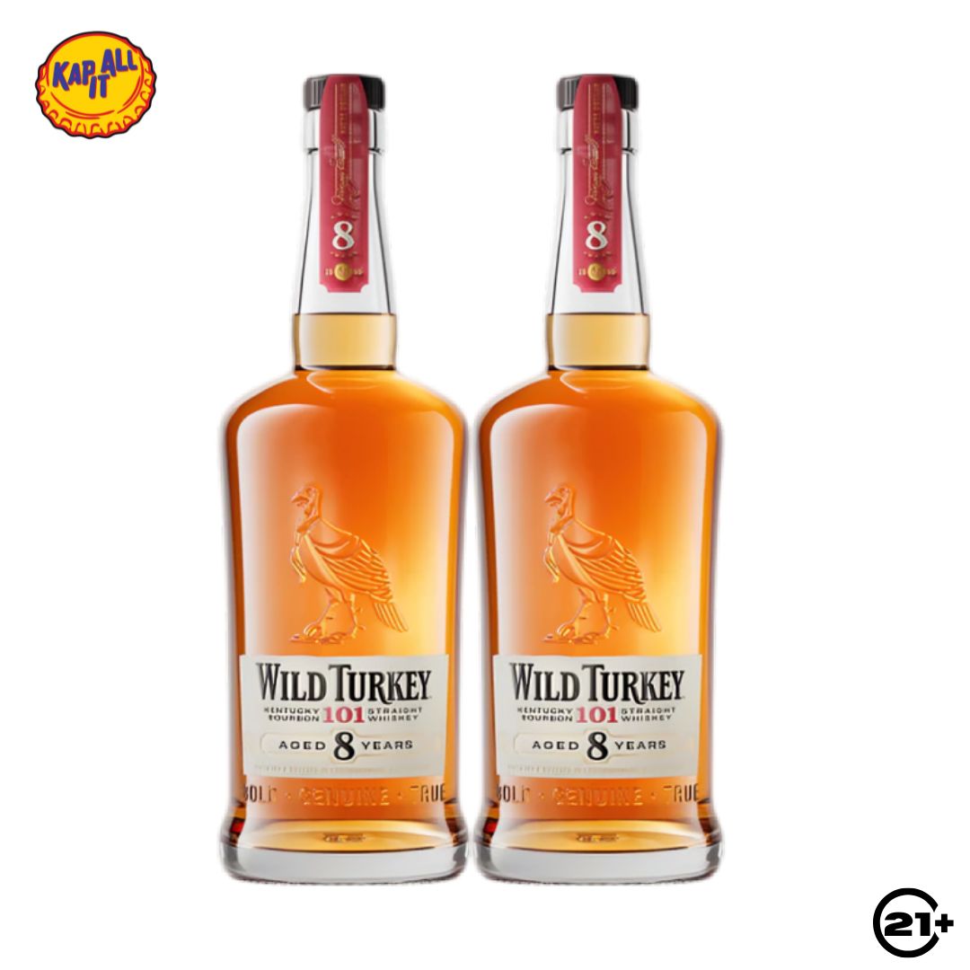 Twin Wild Turkey 8 YO Whisky Bourbon 750ml - 2 Bottles