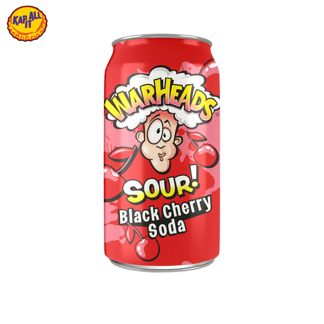 Warheads Sour Black Cherry Soda 355ml