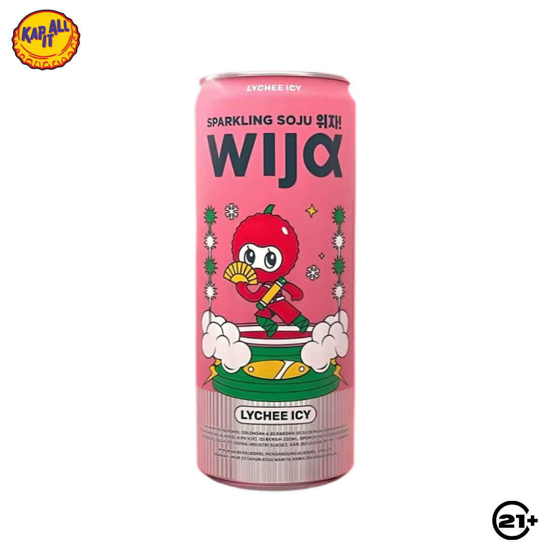 Wija Sparkling Soju Lychee Icy Can 320ml